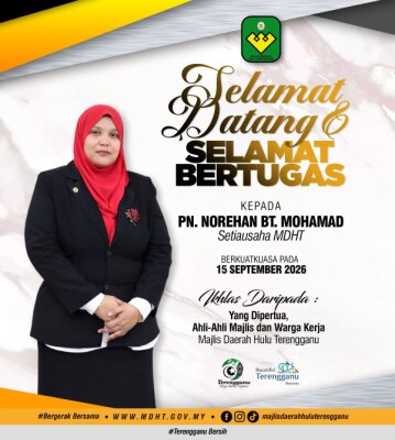 WELCOME, PUAN NOREHAN BINTI MOHAMAD